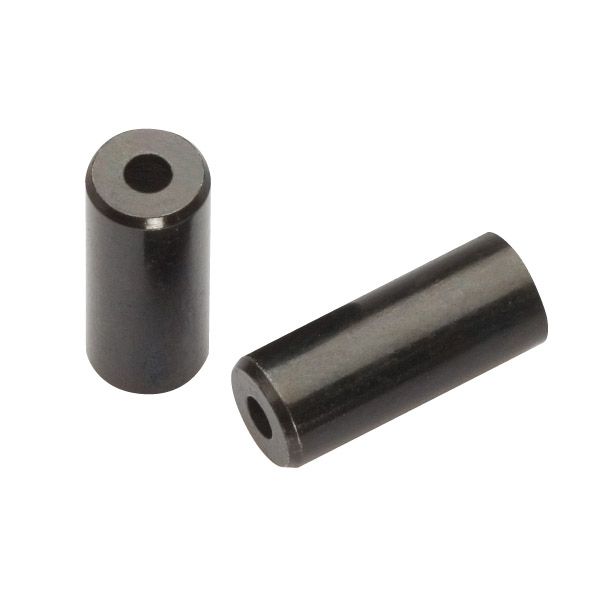 Jagwire endestykker åbne - 4mm shift - messing (50 stk) - sort