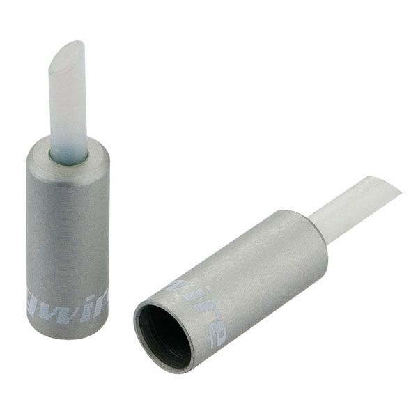 Jagwire endestykker foret - 5 mm bremse - legering (50 stk) - sølv