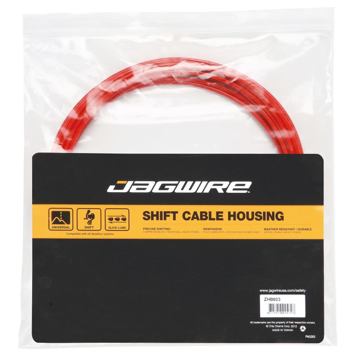 Jagwire skiftehus 4mm lex-sl slick-lube (10 m) - rød