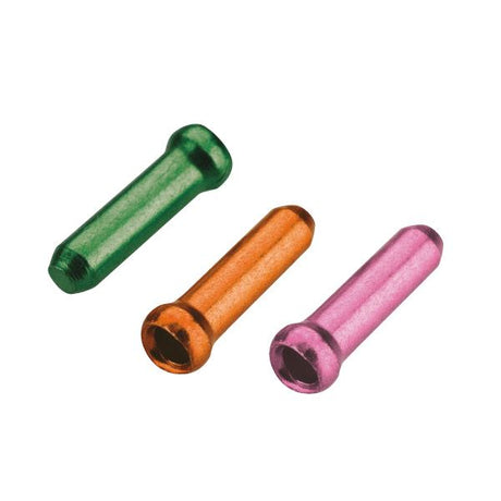 Jagwire kabelspidser - bremse eller skift (30 stk hver) - kontant grøn tango orange pink
