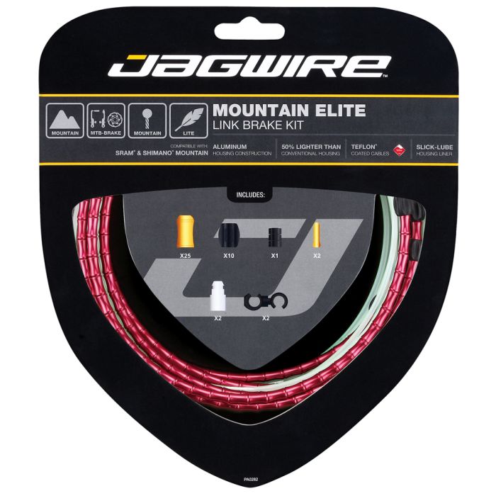 Jagwire mountain elite link bremsesæt - rød
