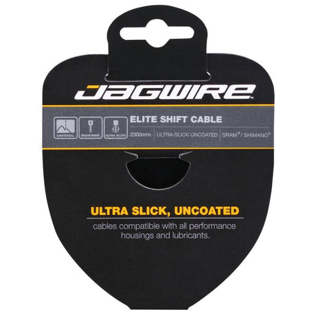 Jagwire skiftekabel - elite poleret ultra-glat rustfrit - 1,1x2300 mm - sram shimano