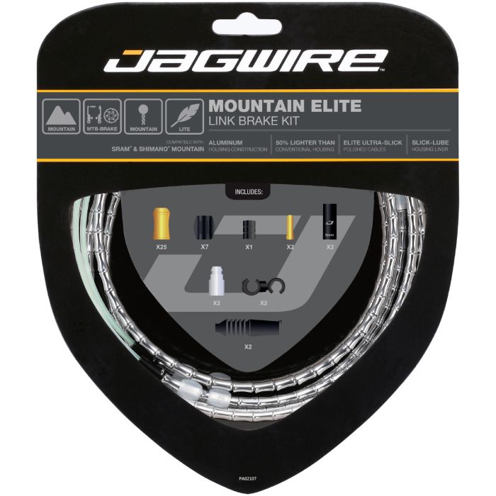 Jagwire mountain elite link bremsesæt - sølv