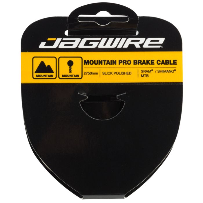 Jagwire bjergbremsekabel - pro poleret glat rustfrit - 1,5x2750 mm - sram shimano