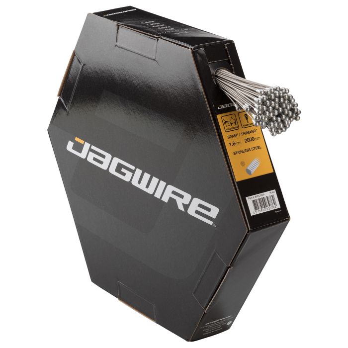Jagwire vejbremsekabel - grundlæggende rustfrit - 1,6x2000 mm - sram shimano (100 stk)