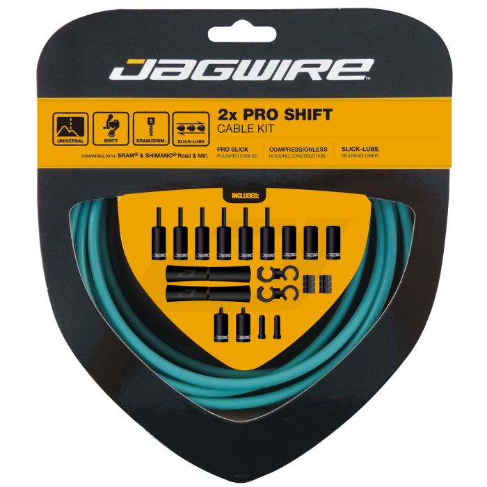 Jagwire 2x pro skiftesæt - celeste