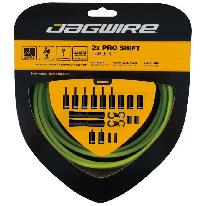 Jagwire 2x pro skiftesæt - økologisk grøn