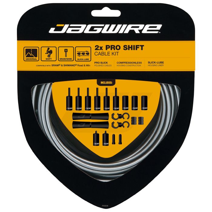 Jagwire 2x pro skiftesæt - isgrå
