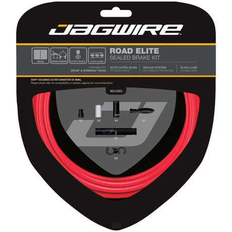Jagwire road elite forseglet bremsesæt - rød