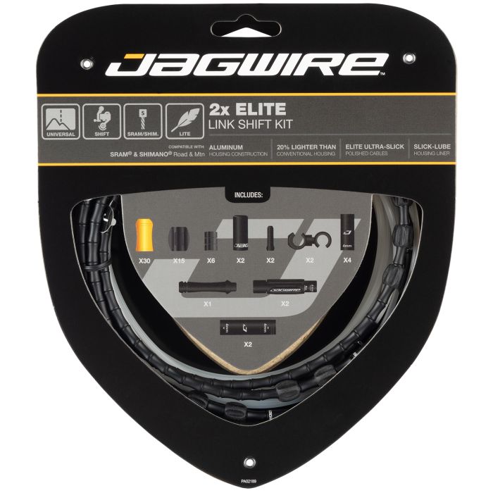 Jagwire 2x elite linkskiftesæt - sort