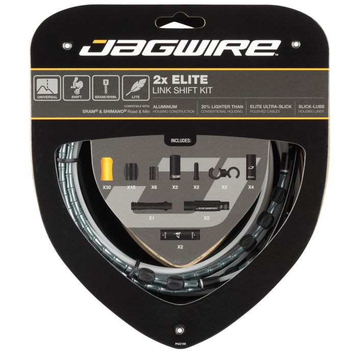Jagwire 2x elite link skiftesæt - grå
