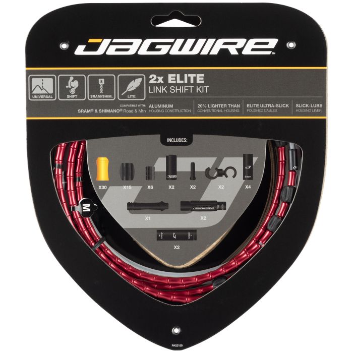 Jagwire 2x elite link skiftesæt - rød