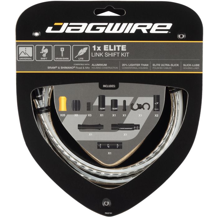 Jagwire 1x elite-ledskiftesæt - sølv