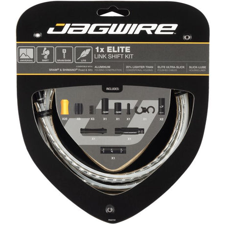 Jagwire 1x elite-ledskiftesæt - sølv