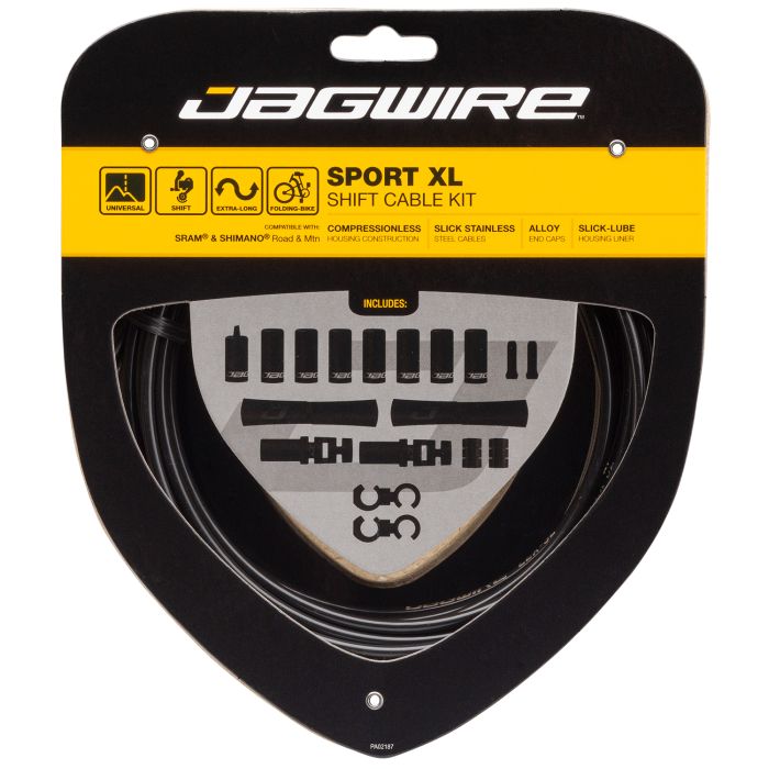 Jagwire sport shift xl sæt - sort
