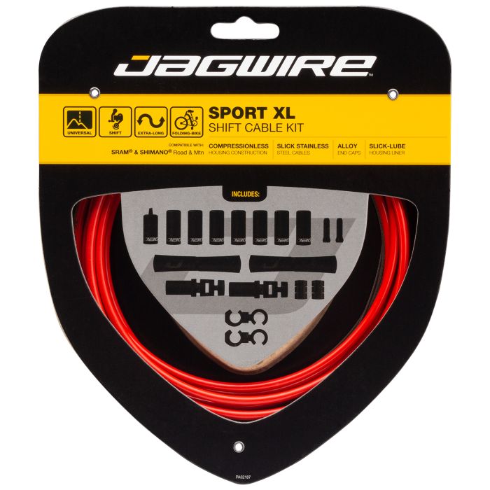Jagwire sport shift xl sæt - rød