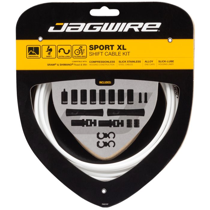 Jagwire sport shift xl sæt - hvid