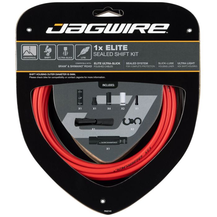 Jagwire 1x elite forseglet skiftesæt - rød