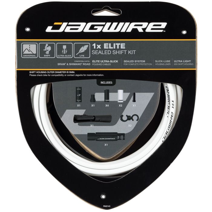 Jagwire 1x elite forseglet skiftesæt - hvid
