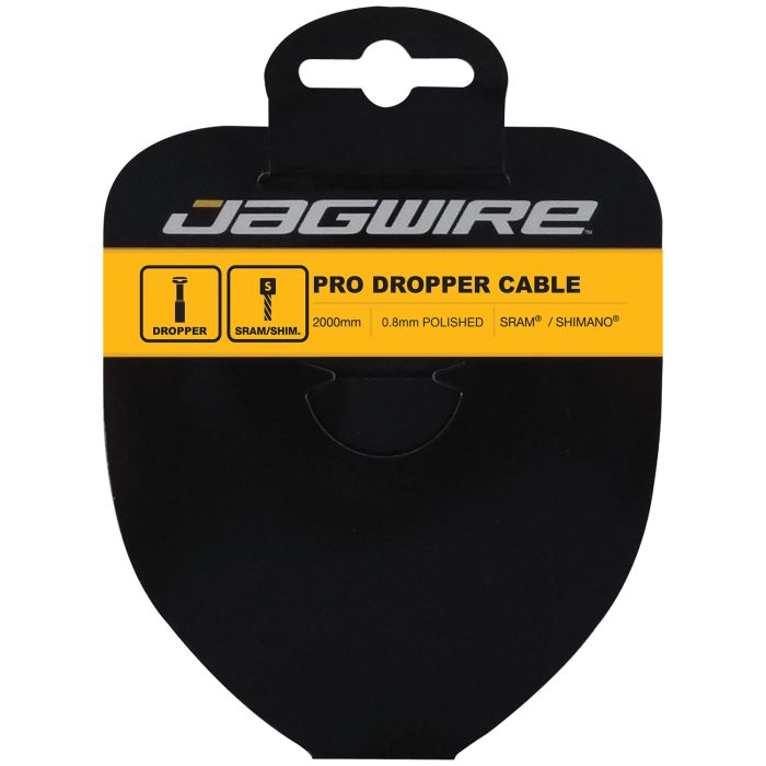 Jagwire dropper inderkabel - pro poleret rustfri - 0,8x2000mm