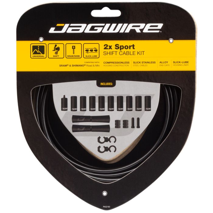 Jagwire 2x sportsskiftesæt - sort