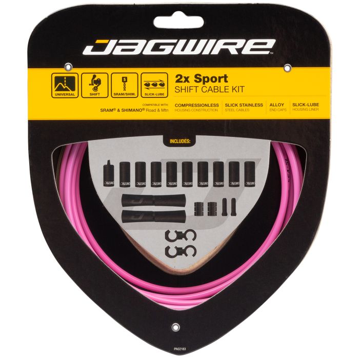 Jagwire 2x sportsskiftesæt - pink