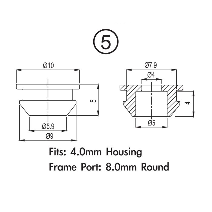 Jagwire rammestikpakke - 5 mm bremsehus (2 mm ramme) (10 stk)