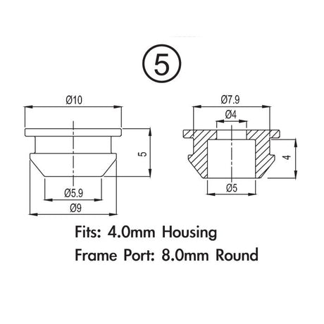 Jagwire rammestikpakke - 5 mm bremsehus (2 mm ramme) (10 stk)
