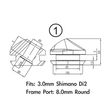 Jagwire rammestikpakke - lukket type (5,7 til 6 mm ramme) (10 stk)