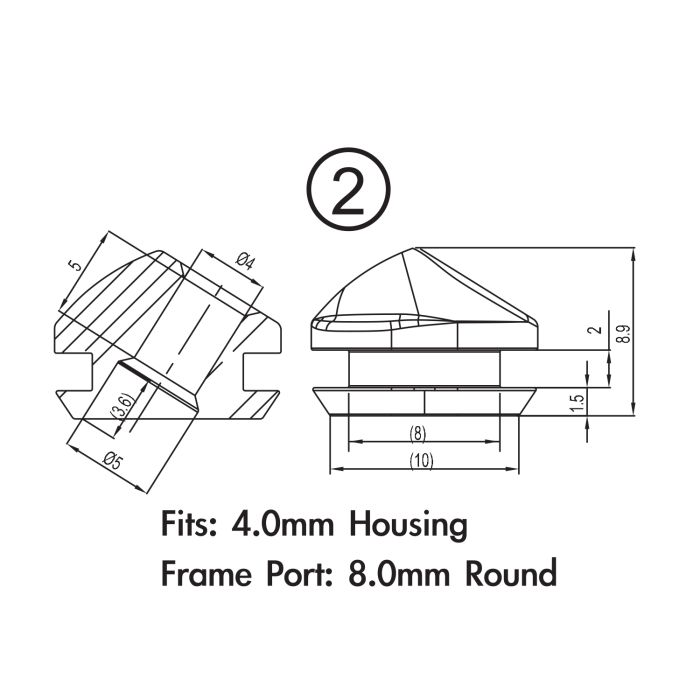 Jagwire rammestikpakke - lukket type (6 til 6,3 mm ramme) (10 stk)