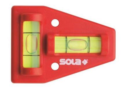 Sola plast vaterpas k5, 5cm 2 hætteglas campingvogn rød - 01430901 - 01430901