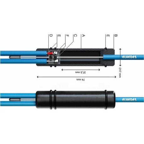 Universal Cable Splitter Set Elvedes med valgfri ABS -funktion (på kortet)