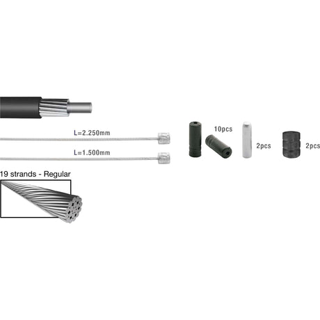 Gear kabel sæt universal 2015002 sort
