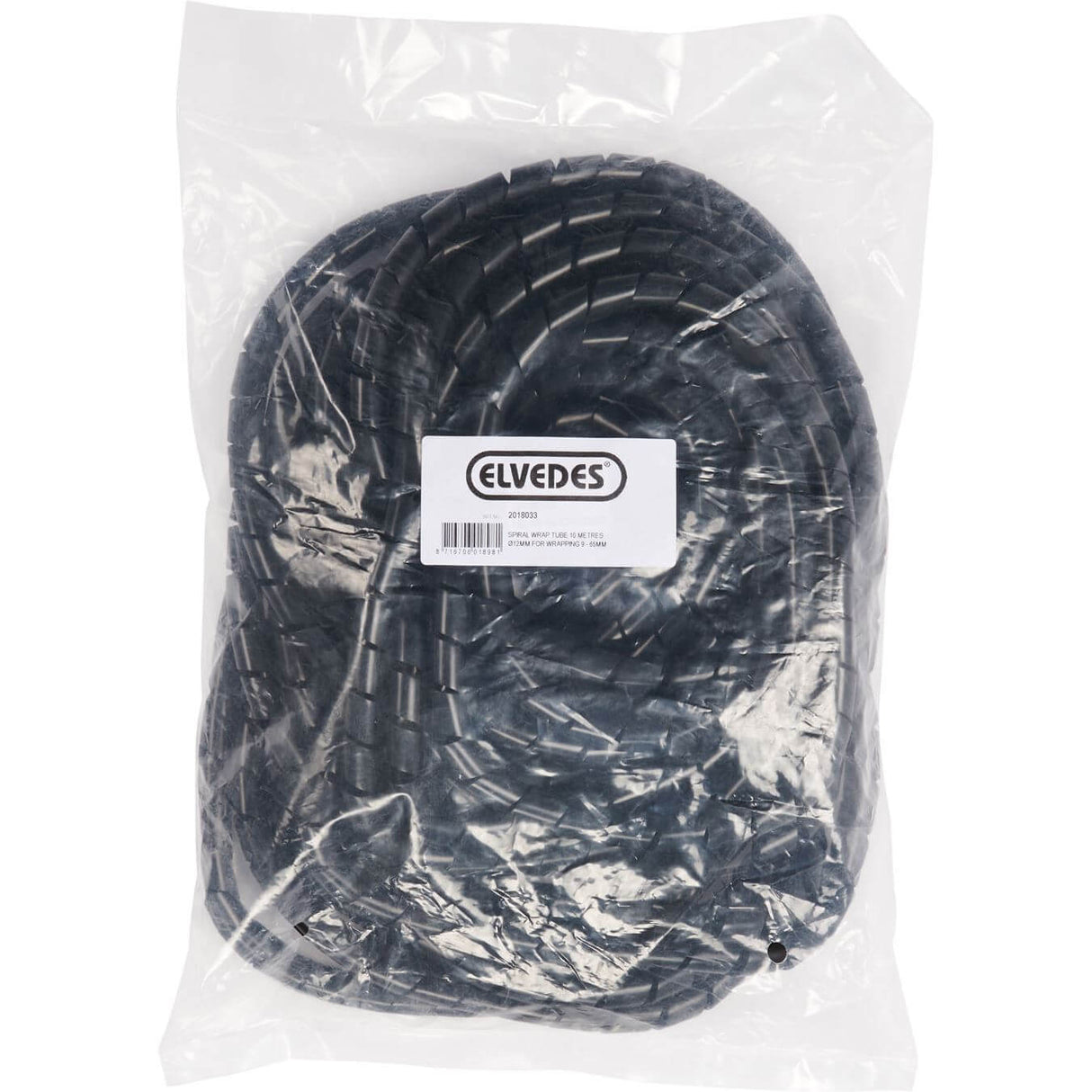 Elvedes spiralslange (12mm) 10 meter sort