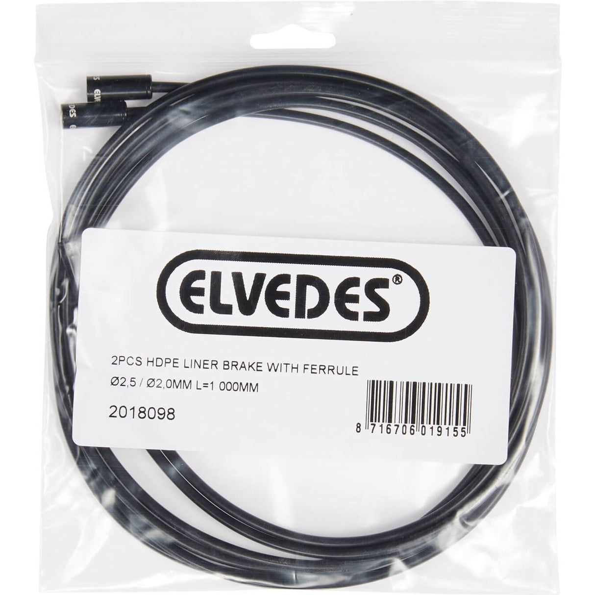 Elvedes foringsbremse 2,5 2mm (2) 1000mm HDPE + hat 2018098