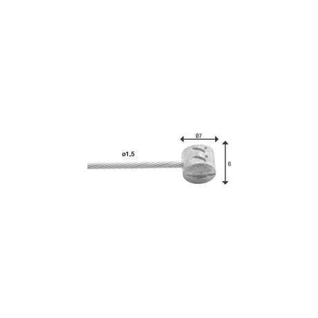 Rem Binnenkabel Elvedes 5000 mm rustfrit stål Ø1.5mm T-Nipple (på kort)