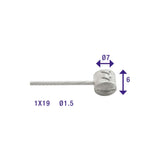 Elvedes bremse inderkabel 2250mm galvaniseret ø1,5mm T-nippel (på kort)