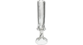 Vase flute glass clear 9x9x26.5cm