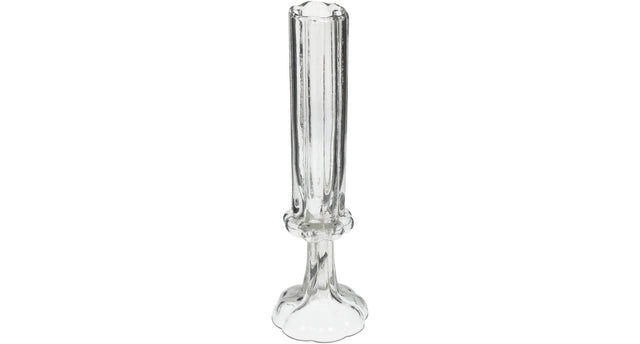 Vase flute glass clear 9x9x26.5cm