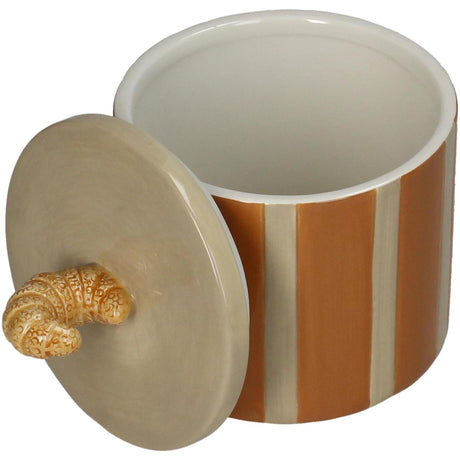 Kersten voorraadpot croissant dolomite bruin 11x11x14,3cm