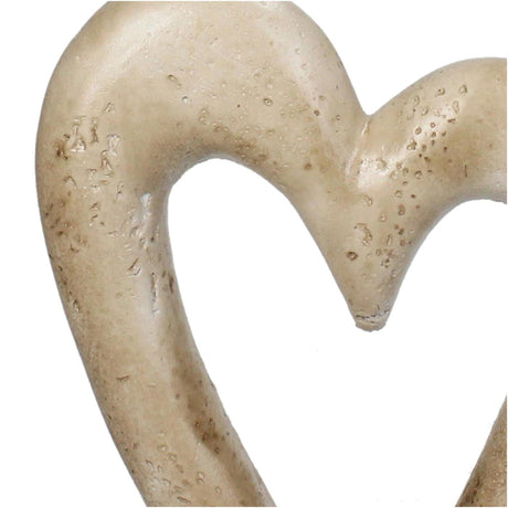Kersten beeld heart beton beige 13x6x19.5cm