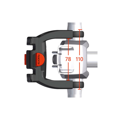 Steeradapter Klickfix e-cykel overdimensioneret (KF349)