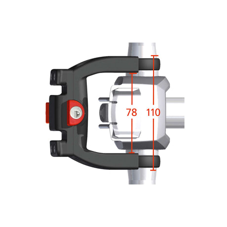 Newloxs Starther Holder Klickfix e-cykel Ø22-26mm klemmer + lås