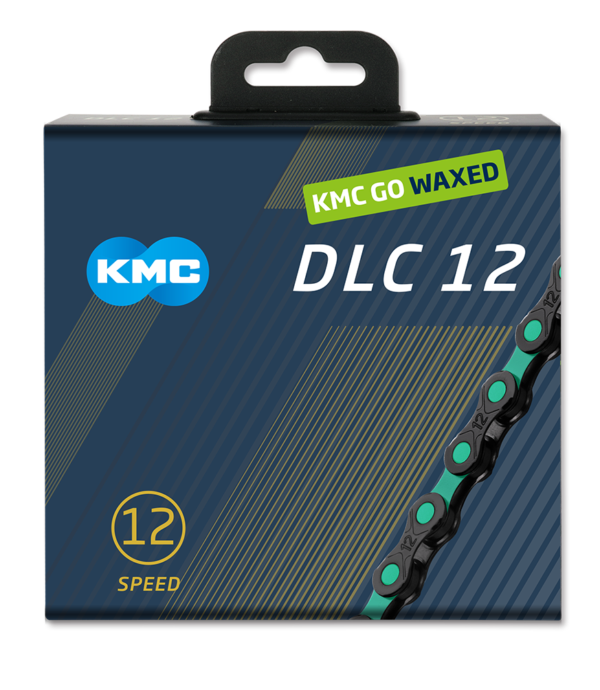 Kmc kæde dlc12 126l æske vokset 12-gears sort celeste