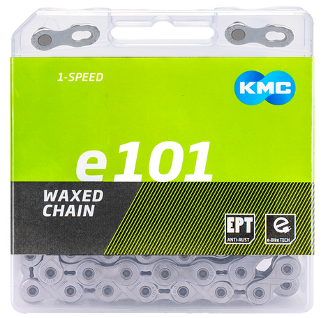 Kmc ketting e101 ept 112l single speed waxed zilver