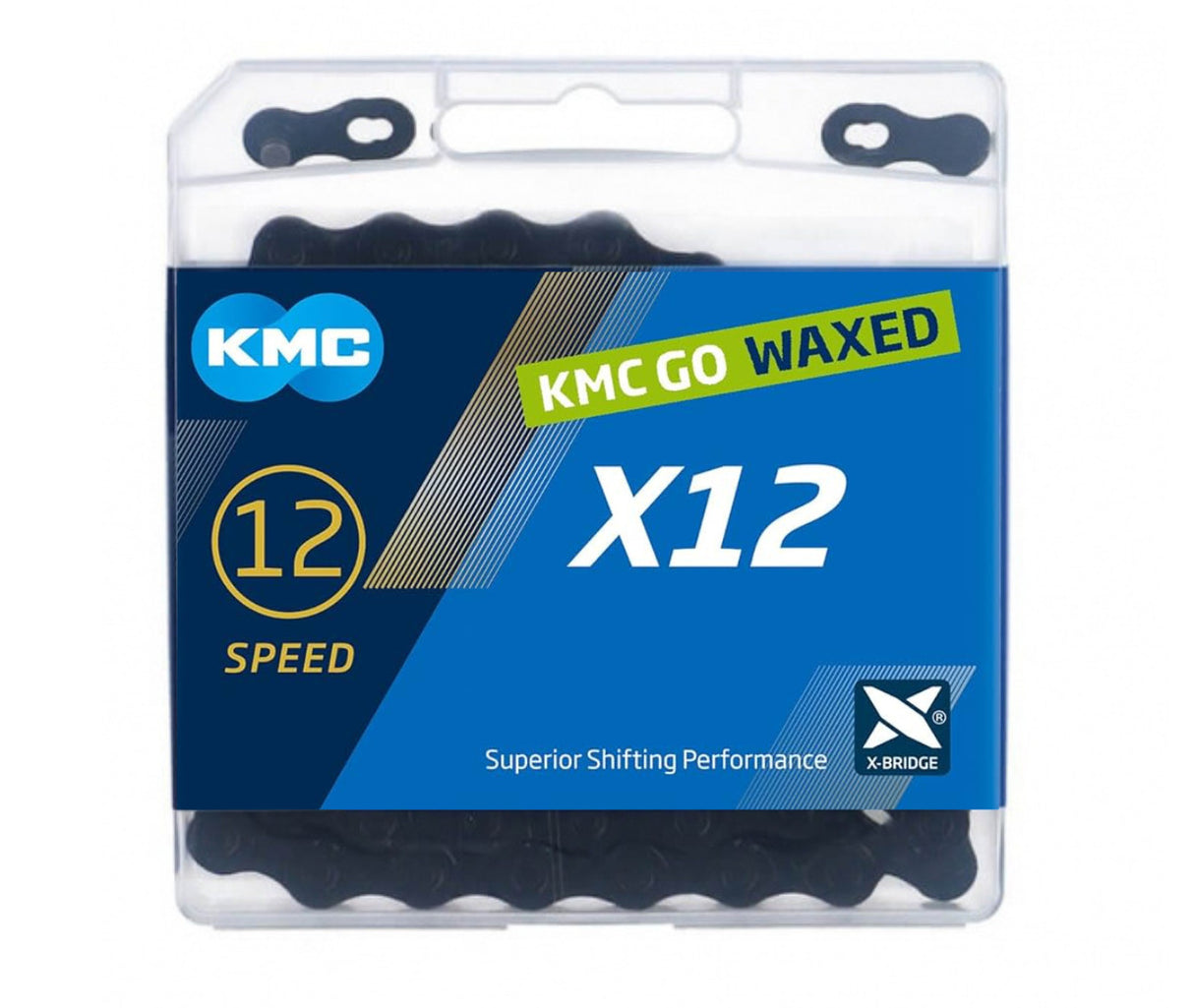 Kmc kæder x12 sort tech 1 2 x 11 128 126gl go