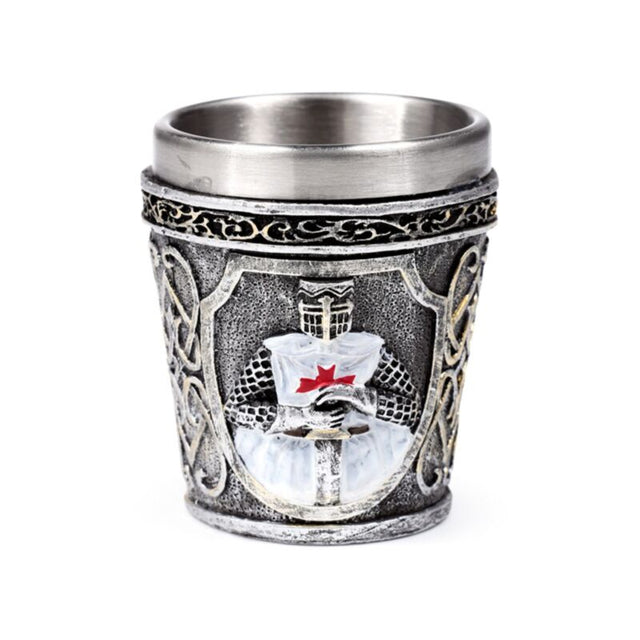 Middelalderlig hvid ridder shotglas shot glas