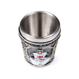 Middelalderlig hvid ridder shotglas shot glas