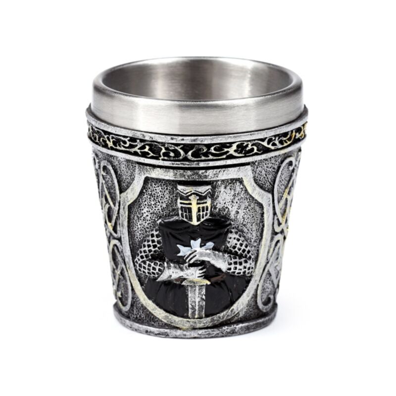 Middelalderligt sort ridder shotglas shotglas