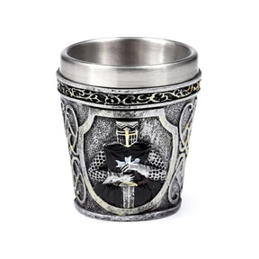 Middelalderligt sort ridder shotglas shotglas